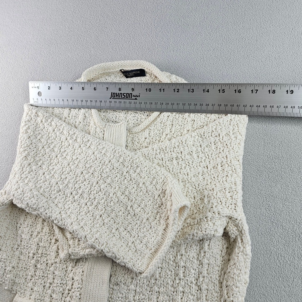 Piazza‎ Sempione Textured Knit Cardigan Sweaters Women's Cream Button Front - Picture 11 of 13